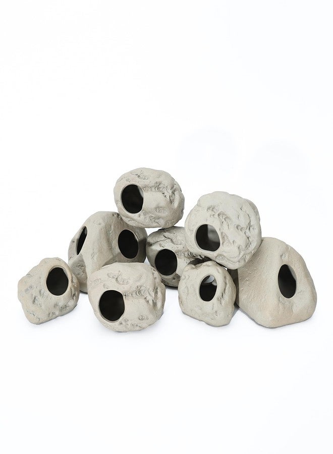 ALEGI Aquarium Rock Cave Decor for Shrimp Cichlid Hiding Breeding (Set 8) - Image 1